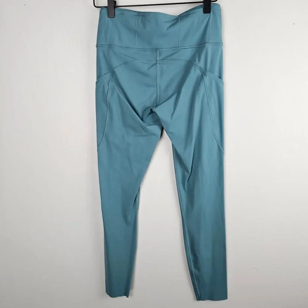 Lululemon Fast & Free 7/8 Tight II 6 Pacific Breeze Aqua Blue‎ Leggings